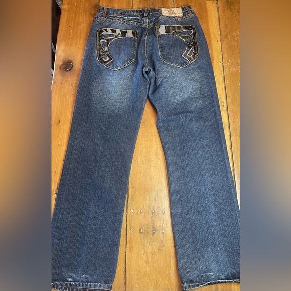 Vintage Men’s Stash House Straight Leg Embellished Blue Jeans size 34 - Picture 5 of 12